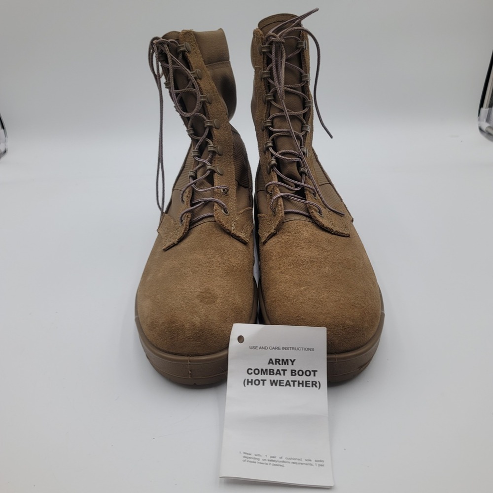 Army Combat Boot Hot Weather Coyote Brown Vibram Tactical Mens 11.5W